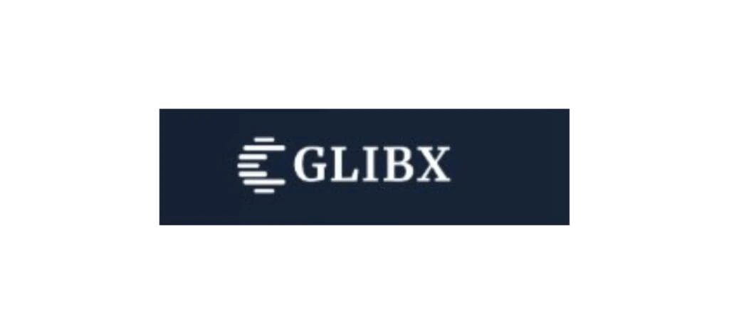 "Glibx logo on a dark background with a digital wave icon, representing tech solutions and custom web design in Hamilton."