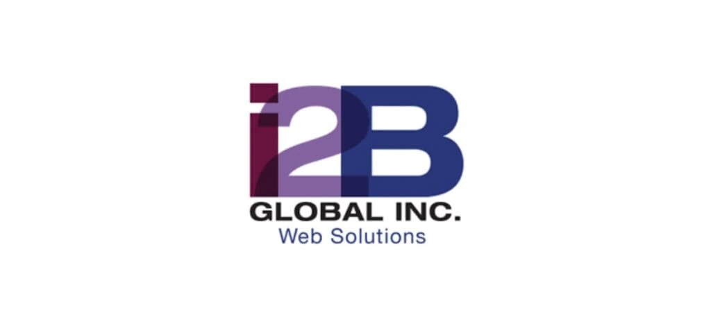 "i2bGlobal Inc. Web Solutions logo featuring a purple and blue icon, highlighting their web development and IT services."