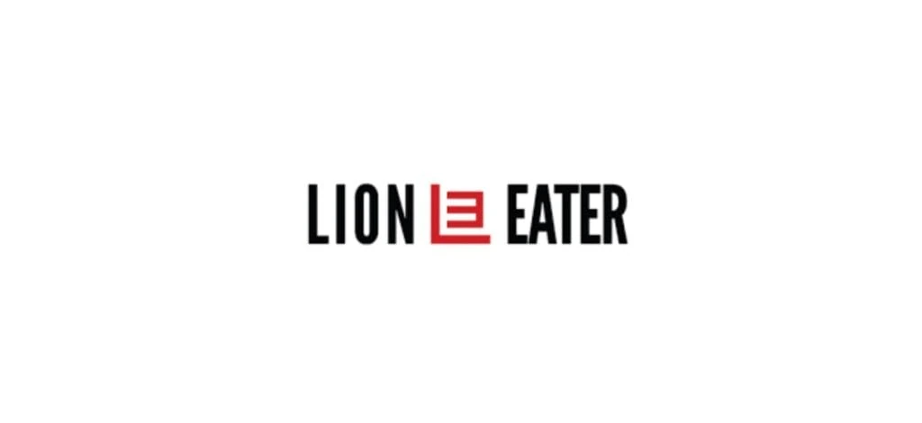 Minimalist black and red logo for lionEater Inc., featuring bold typography with a stylized “E” in a red box, symbolizing sharp and modern SEO expertise.
