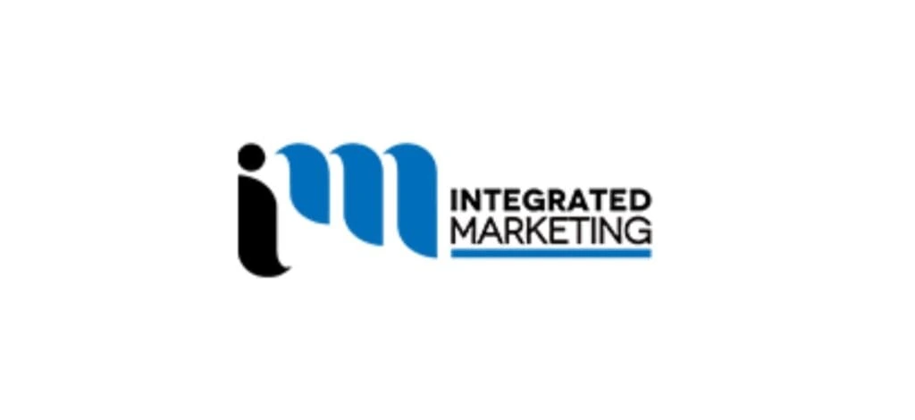 Integrated Marketing logo with a stylized “IM” in blue and black, emphasizing full-service marketing and media solutions in Hamilton.

