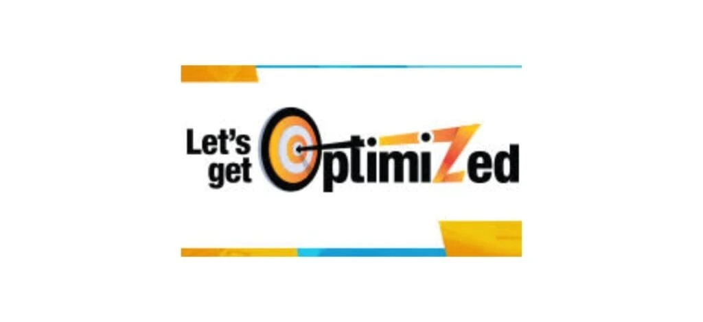 Let’s Get Optimized logo featuring a target and arrow symbol integrated into the word "Optimized," reflecting the agency’s focus on precise digital marketing and SEO results.
