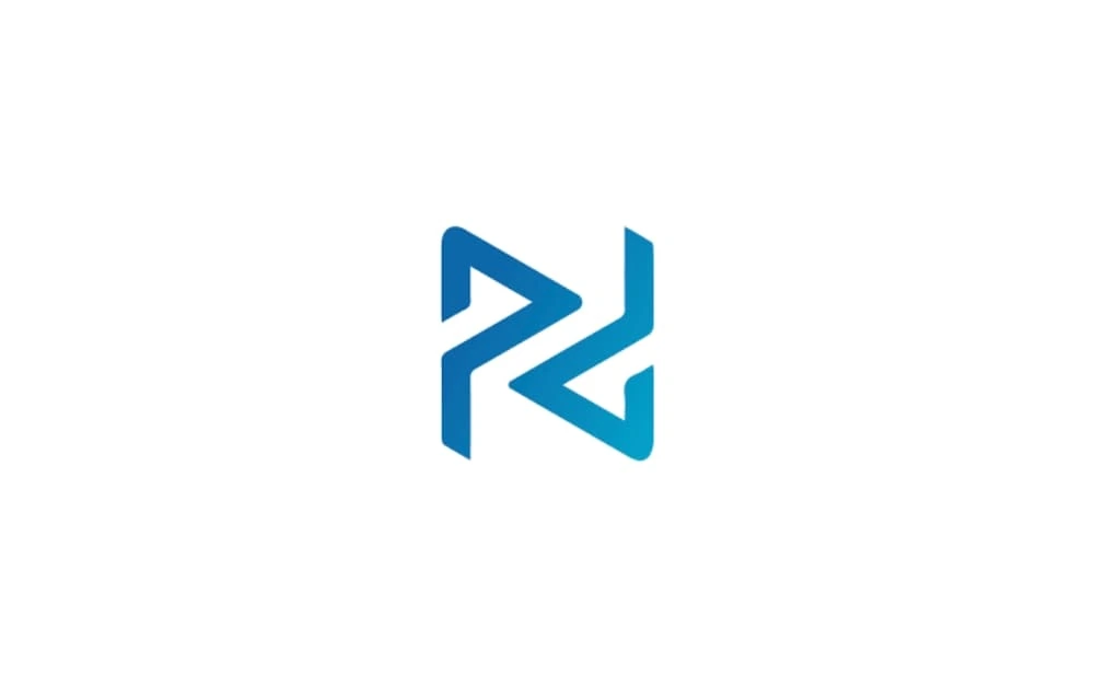 "Proxima Centauri logo with abstract blue geometric symbol forming interlinked arrows, representing modern digital identity."