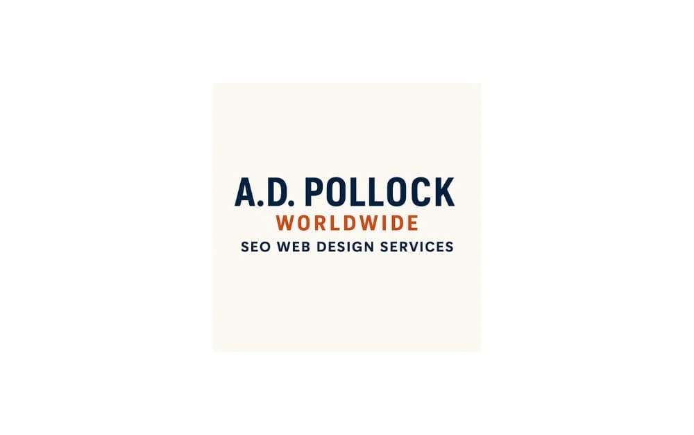 A.D. Pollock Worldwide SEO Web Design Services logo featuring bold navy text with an accent of orange on the word “Worldwide” — representing a Winnipeg-based SEO and web development agency known for local and global digital marketing solutions.