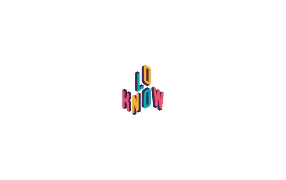 LoKnow logo — vibrant, colorful block letters spelling “Lo Know” in 3D style, representing a Canadian digital ad agency focused on data-driven campaigns.