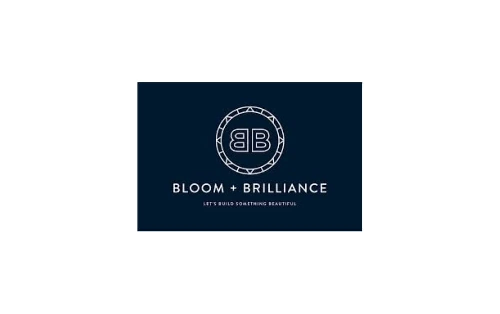 Logo of Bloom + Brilliance — featuring a stylish “BB” monogram inside a circular emblem with the tagline “Let’s Build Something Beautiful,” reflecting their branding and web design agency based in Winnipeg.
