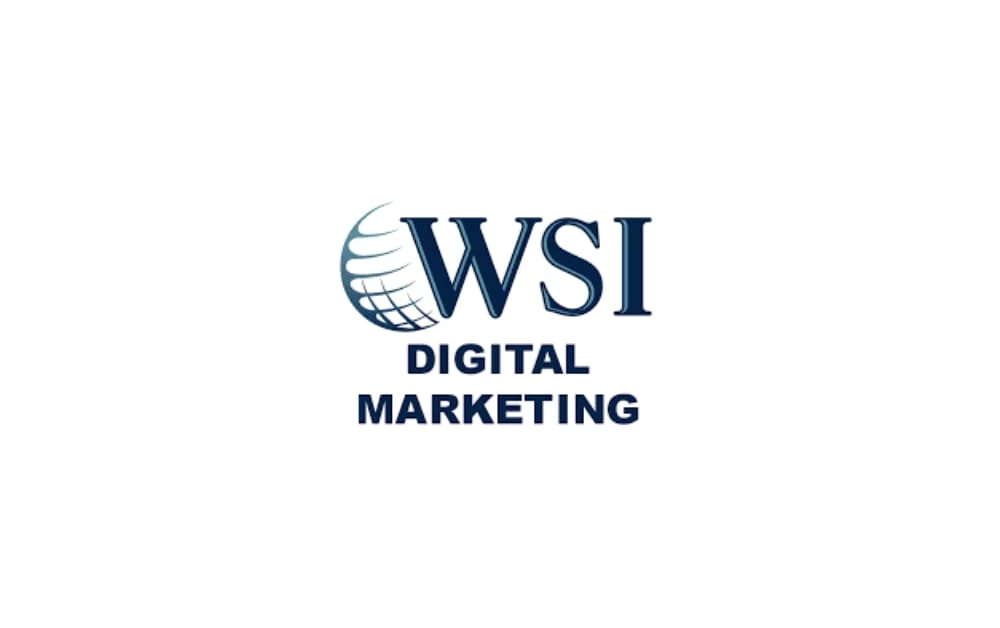 WSI logo with a blue globe symbol next to bold serif "WSI" text and “Digital Marketing” written below in capital letters.