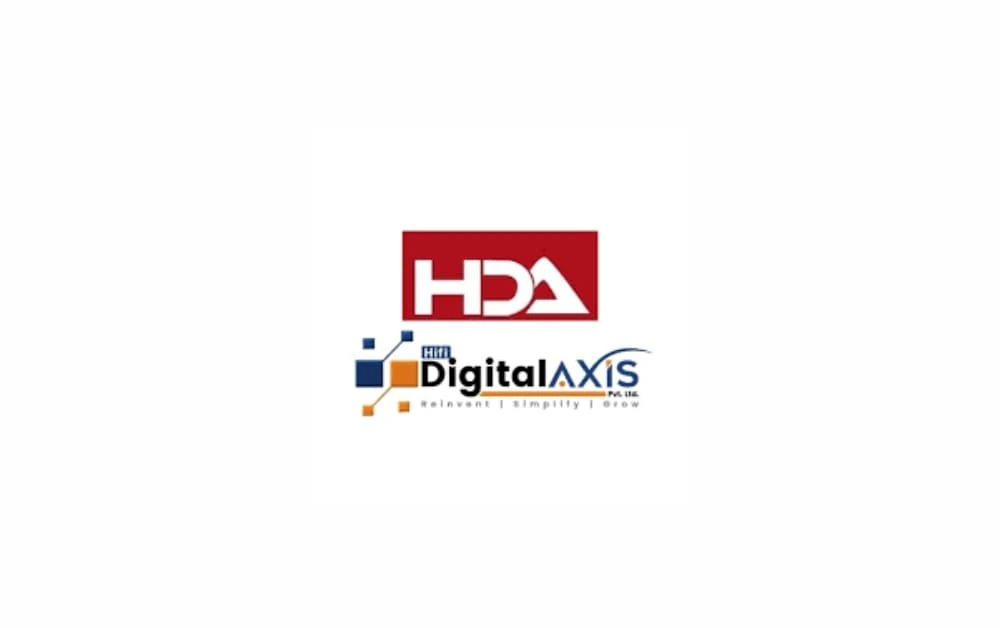 Hifi Digital Axis company logo displaying a bold red and white "HDA" above the full brand name, representing a tech-driven digital marketing firm.