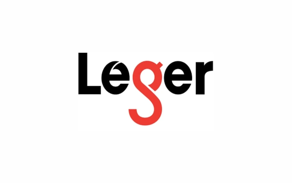 Leger digital marketing agency logo featuring a unique red 'g' integrated into the brand name – modern design representing a top Canadian insights and strategy firm.