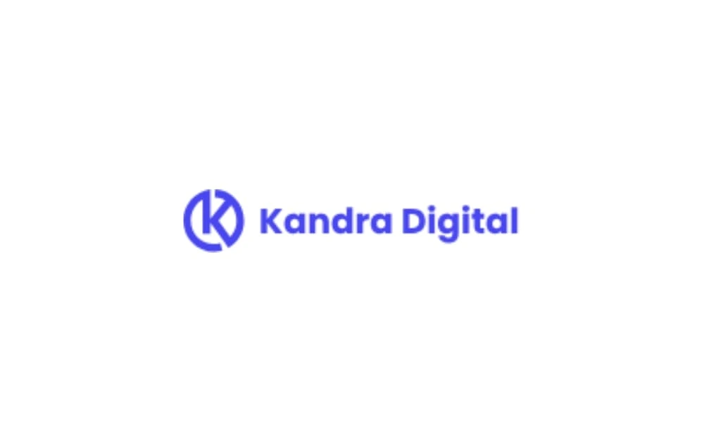 Kandra Digital logo in bold, modern typography with a gradient blue color scheme