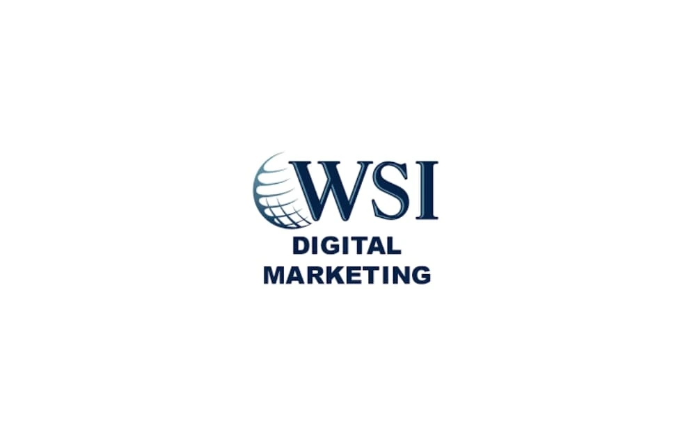 WSI Digital Marketing logo with a stylized blue globe icon next to bold serif "WSI" text and "DIGITAL MARKETING" written underneath.