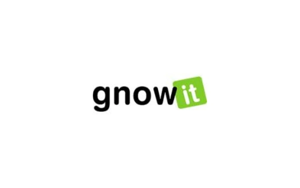 Logo of Gnowit featuring the lowercase text “gnowit” in black font with the “it” highlighted inside a green square.