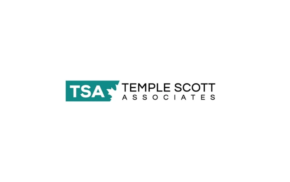 Temple Scott Associates logo with teal 'TSA' initials inside a block and black text reading 'Temple Scott Associates' to the right.
