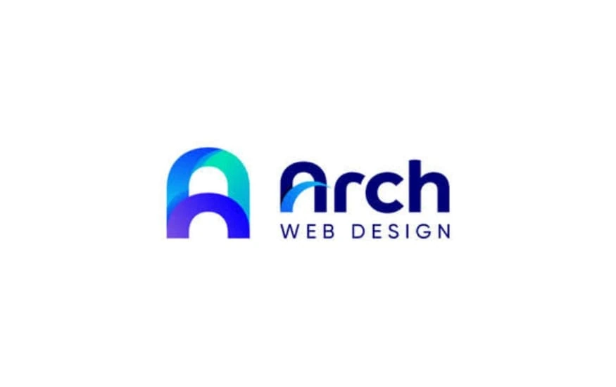  Logo of Arch Web Design, featuring a modern blue gradient "A" icon next to the text “Arch Web Design” in bold sans-serif font.

