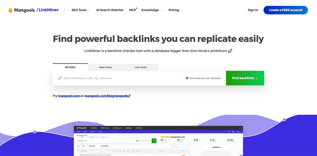 Mangools (LinkMiner)